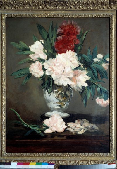 Pünkösdi rózsa váza a zuhanyon Edouard Manet festménye (1832-1883) 1864 Dim. 0,93x0,70 m. Orsay Múzeum alkotó: Édouard Manet