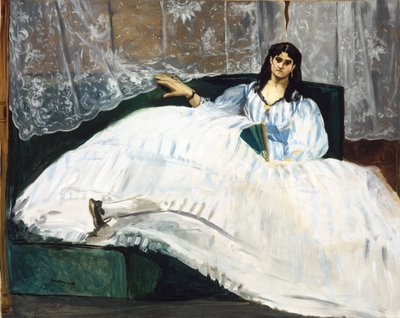 Nő egy rajongóval alkotó: Édouard Manet