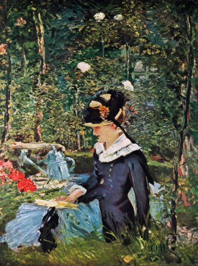 Fiatal lány a bellevue-i kert küszöbén, 1880. alkotó: Édouard Manet