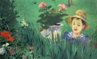 Gyermek virágok között (Jacques Hoschedé) alkotó: Édouard Manet
