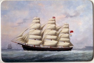 A William Lawrence vitorlás Edouard Adam (1847-1929) akvarellje 1881 Párizs, Musee de la Marine alkotó: Edouard Marie Adam