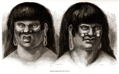 Pár perui orejones indián (Ccotos törzs) alkotó: Edouard Riou
