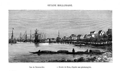 Paramaribo, Suriname Köztársaság, 19. század alkotó: Edouard Riou