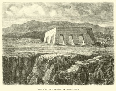 A Huiracocha templom romjai alkotó: Edouard Riou