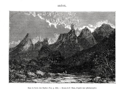Serra dos Órgãos, Brazília, 19. század. alkotó: Edouard Riou