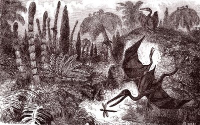 The Earth in the liassic period alkotó: Edouard Riou