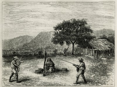 A cabuya, a Fourcroya-füzér gyártása Cartago (Kolumbia) közelében, Riou metszete, E.Andre Equinoxiale America történetének illusztrálására, a francia kormány küldetése, a tour du monde-ban megjelent, irányítása alatt E alkotó: Edouard Riou