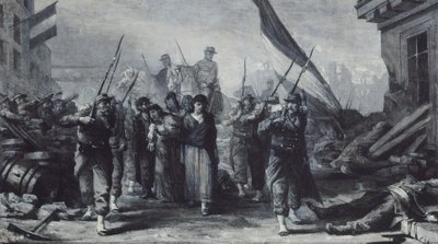 Hôtel de Ville tűzvész 1871-ben, 1871-ben (olaj, vászon) alkotó: Edouard Toudouze