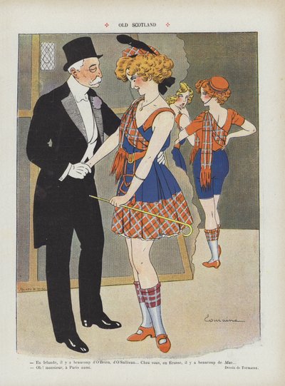 Régi Skócia. Illusztráció Le Rire alkotó: Edouard Touraine