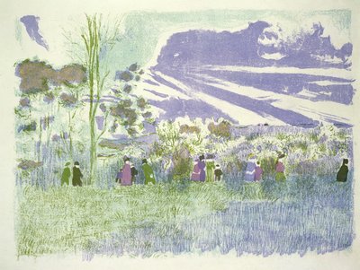 Az Across the Fields, 189899 alkotó: Edouard Vuillard
