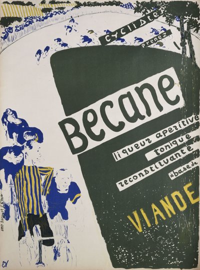 Bicikli; Becane, 1894 körül alkotó: Edouard Vuillard