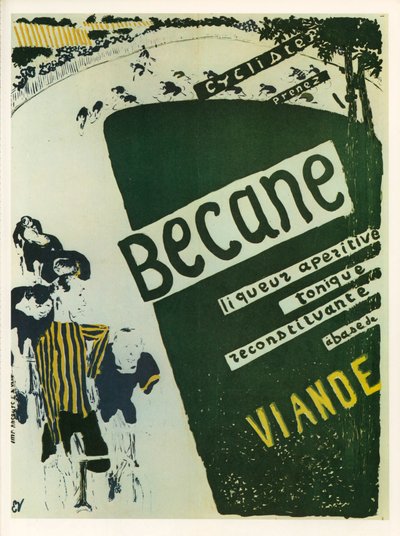 Edouard Vuillard: Becane - aperitív tonizáló likőr ... (litográfia) alkotó: Edouard Vuillard