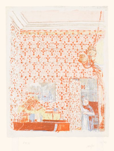 Belső tér rózsaszín tapétával I alkotó: Edouard Vuillard