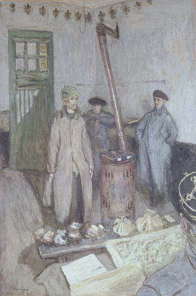 Egy német fogoly kihallgatása egy francia tiszt által, 1917 alkotó: Edouard Vuillard
