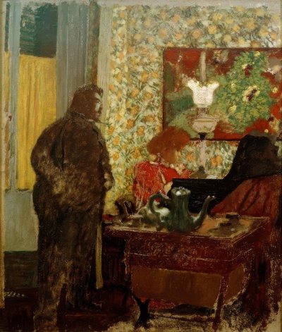 Belső tér Misia Natansonnal a zongoránál (Cipa Misiát hallgat alkotó: Edouard Vuillard