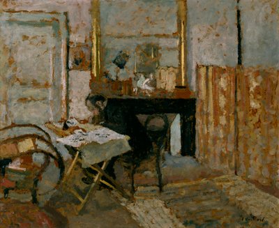 K.X. Roussel Olvasás, 1904 körül (olaj, karton) alkotó: Edouard Vuillard