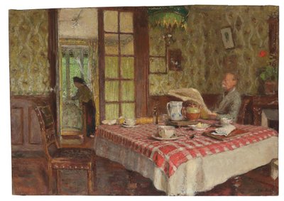 Olvasás az ebédlőben, Vaucresson, 1924 alkotó: Edouard Vuillard