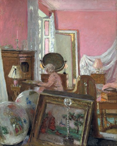 Madam Hessel a Chateau des Clayes szobájában; Madame Hessel a Chateau des Clayes hálószobájában, 1930-1935 alkotó: Edouard Vuillard