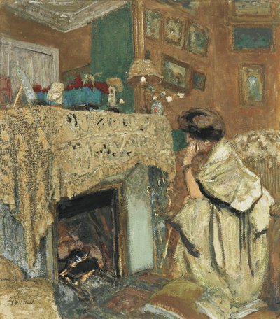 Madame Hessel a kandalló mellett, 1917-1918 alkotó: Edouard Vuillard