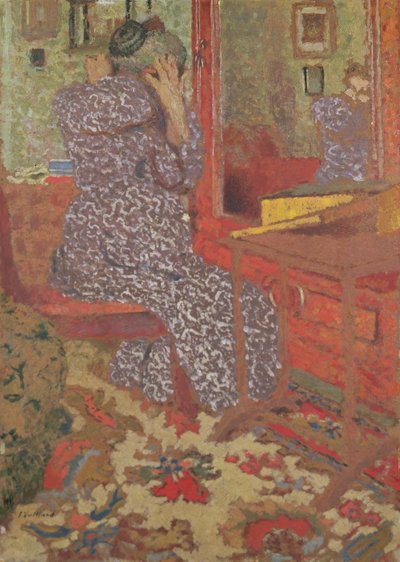 Madame Vuillard a haját rendezgeti, 1900 (tábla) alkotó: Edouard Vuillard