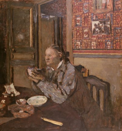 Madame Vuillard egy tállal, 1898 alkotó: Edouard Vuillard