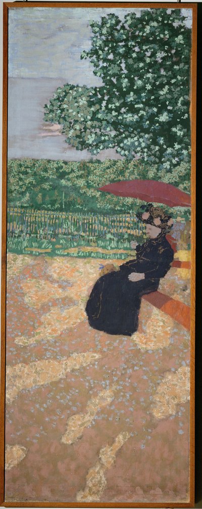 Park Párizsban: Fekete ruhás hölgy alkotó: Edouard Vuillard