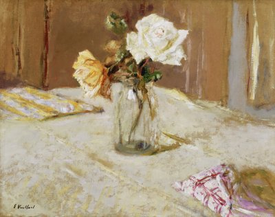 Rózsák üvegvázában alkotó: Edouard Vuillard