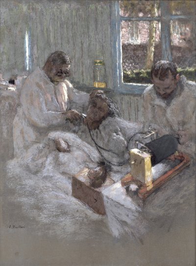 Henri Vaquez kardiológus (1860-1936) és asszisztense, Doktor Parvu, La Pitie, 1918-21 (pasztell, papír) alkotó: Edouard Vuillard