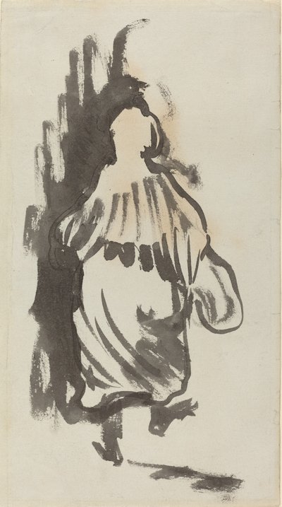 Sétáló alak hátulról nézve, c. 1894. alkotó: Edouard Vuillard