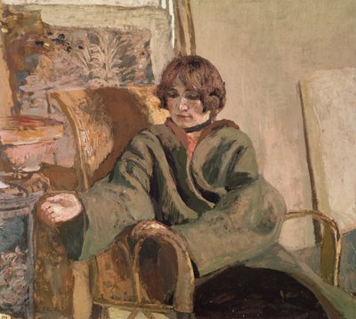 Nő ül a tűzhely mellett alkotó: Edouard Vuillard