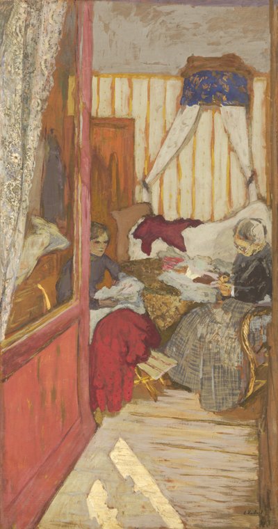 Női varrás, c. 1912. alkotó: Edouard Vuillard