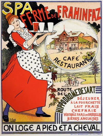 Cafe Frahinfaz tanyahirdetés, c. 1890 (plakát) alkotó: Edouard and Crespin Adolphe (1859 1944) Duyck