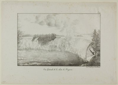 A Niagara-vízesés kilátása alkotó: Edouard de Montule