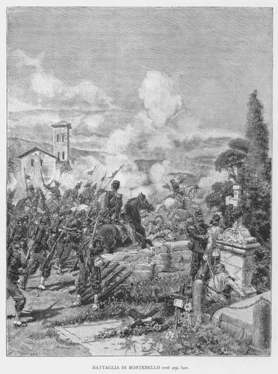 Montebellói csata (metszet) alkotó: Edouardo Matania