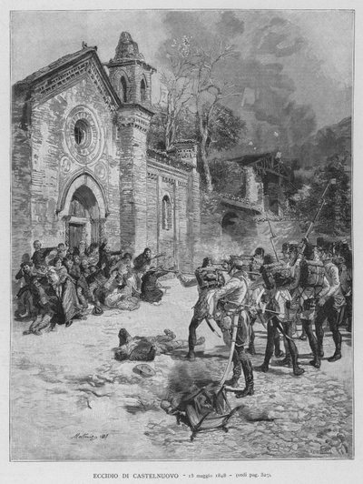 Castelnuovo mészárlása alkotó: Edouardo Matania