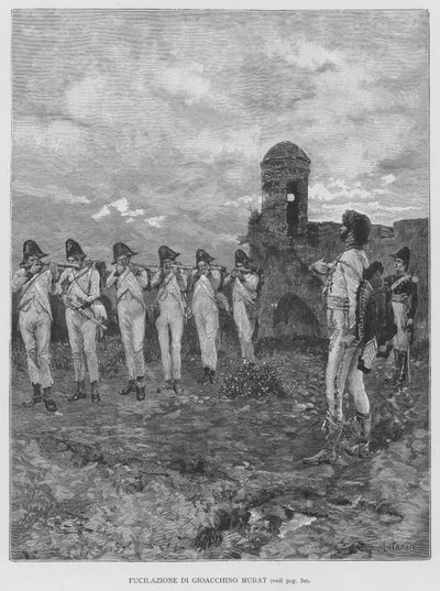 Joachim Murat forgatása (metszet) alkotó: Edouardo Matania