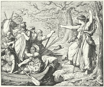 Nero Claudius Drusus római hadvezér az Elba folyón, ie 9 alkotó: Eduard Bendemann