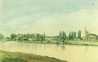 Német: A Borsig-gyárak Moabitban alkotó: Eduard Gaertner