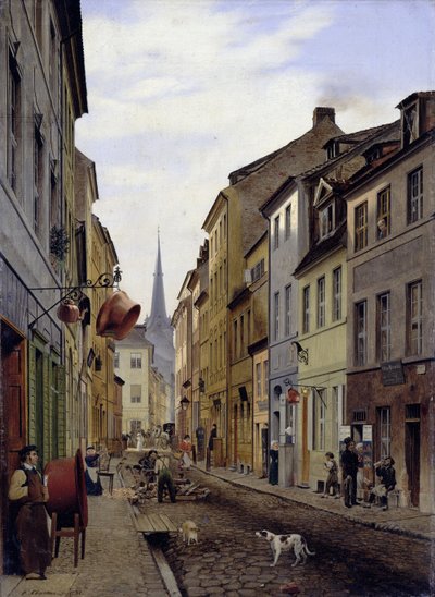 Parochialstraße Berlinben alkotó: Eduard Gaertner