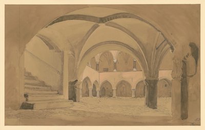 Kastélyudvar Heilsbergben alkotó: Eduard Gaertner