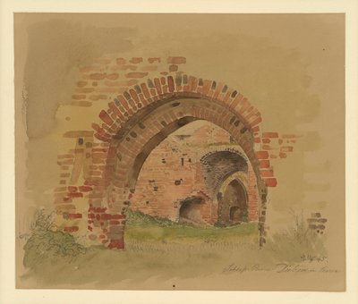 Diebow várromja Thorn közelében alkotó: Eduard Gaertner