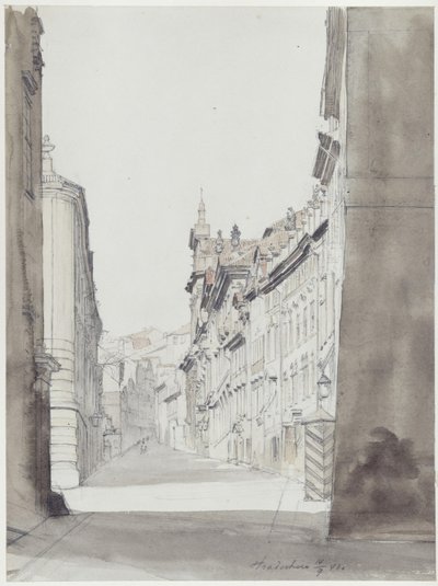 Utca a prágai Hradzsinban alkotó: Eduard Gaertner