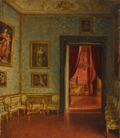 Colonna palota. Kilátás a Trónteremre. alkotó: Eduard Heuss