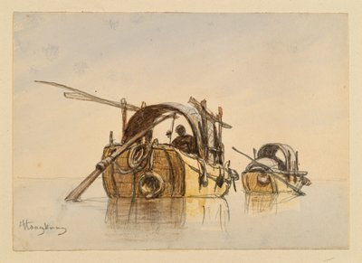 Hajó Hongkongból alkotó: Eduard Hildebrandt
