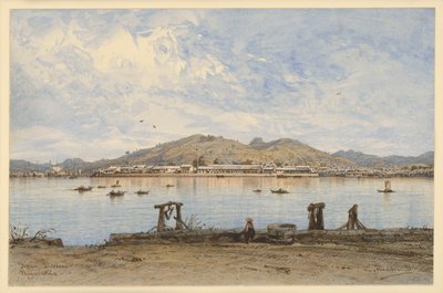 Nagasaki kikötője alkotó: Eduard Hildebrandt