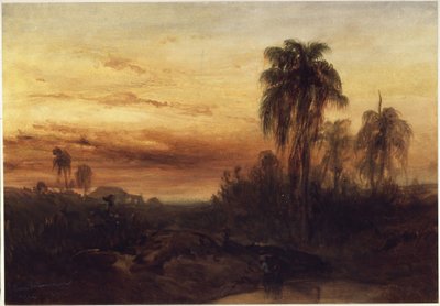 Rio de Janeiro naplementekor alkotó: Eduard Hildebrandt