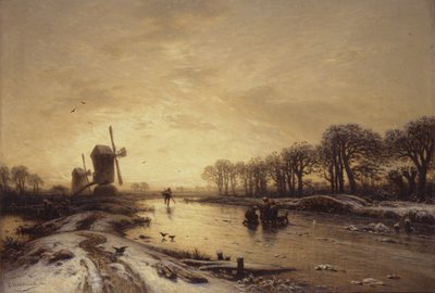 A Spree-erdő télen alkotó: Eduard Hildebrandt