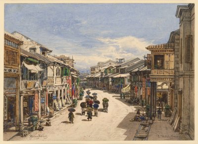 Utca Hongkongban alkotó: Eduard Hildebrandt