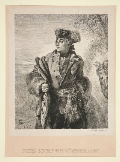 Eugen von Wurtemberg herceg portréja alkotó: Eduard Kretzschmar