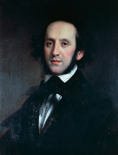 Felix Mendelssohn zeneszerző és karmester portréja (Hamburg alkotó: Eduard Magnus